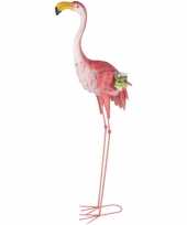 Flamingo thema tuindecoratie tuinbeeld 104 cm tuinbeeldje